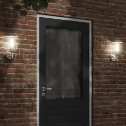 vidaXL Buitenwandlamp roestvrij staal zilverkleurig