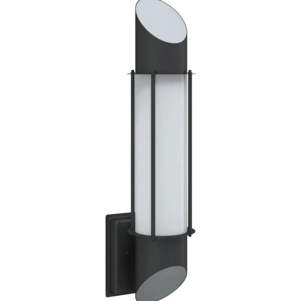 vidaXL Buitenwandlamp roestvrij staal zwart