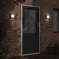 vidaXL Buitenwandlamp roestvrij staal zwart