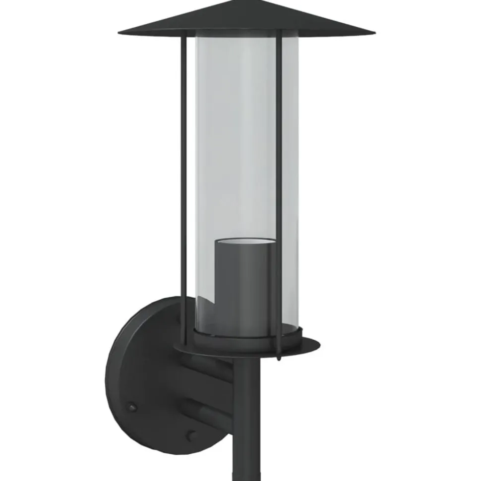 vidaXL Buitenwandlamp roestvrij staal zwart