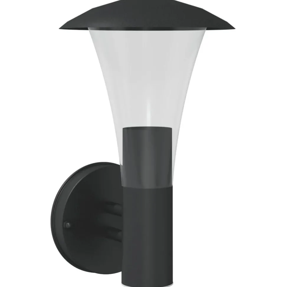 vidaXL Buitenwandlamp roestvrij staal zwart