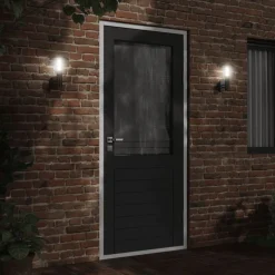 vidaXL Buitenwandlamp roestvrij staal zwart