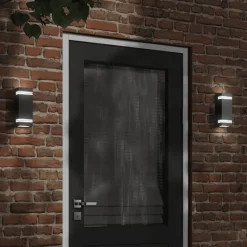 vidaXL Buitenwandlamp roestvrij staal zwart