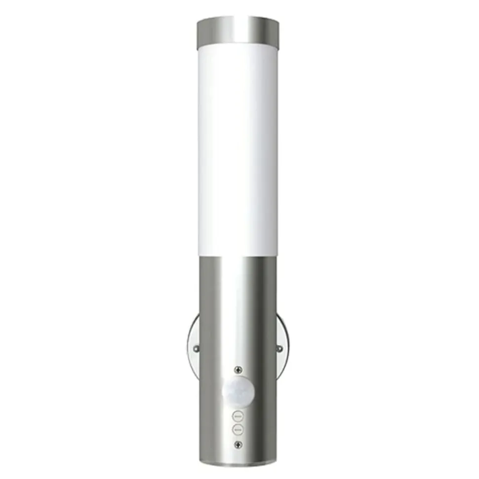 vidaXL Buitenwandlampen 2 st. met sensor roestvrij staal