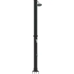vidaXL Buitenzonne-douche Zwart 217 cm PVC en Aluminium