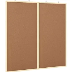 vidaXL Bulletinbord Bruin 80 x 80 x 1.4 cm Massief grenenhout