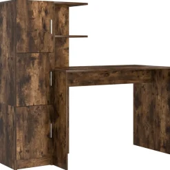 vidaXL Bureau 2 pcs Gerookt eiken