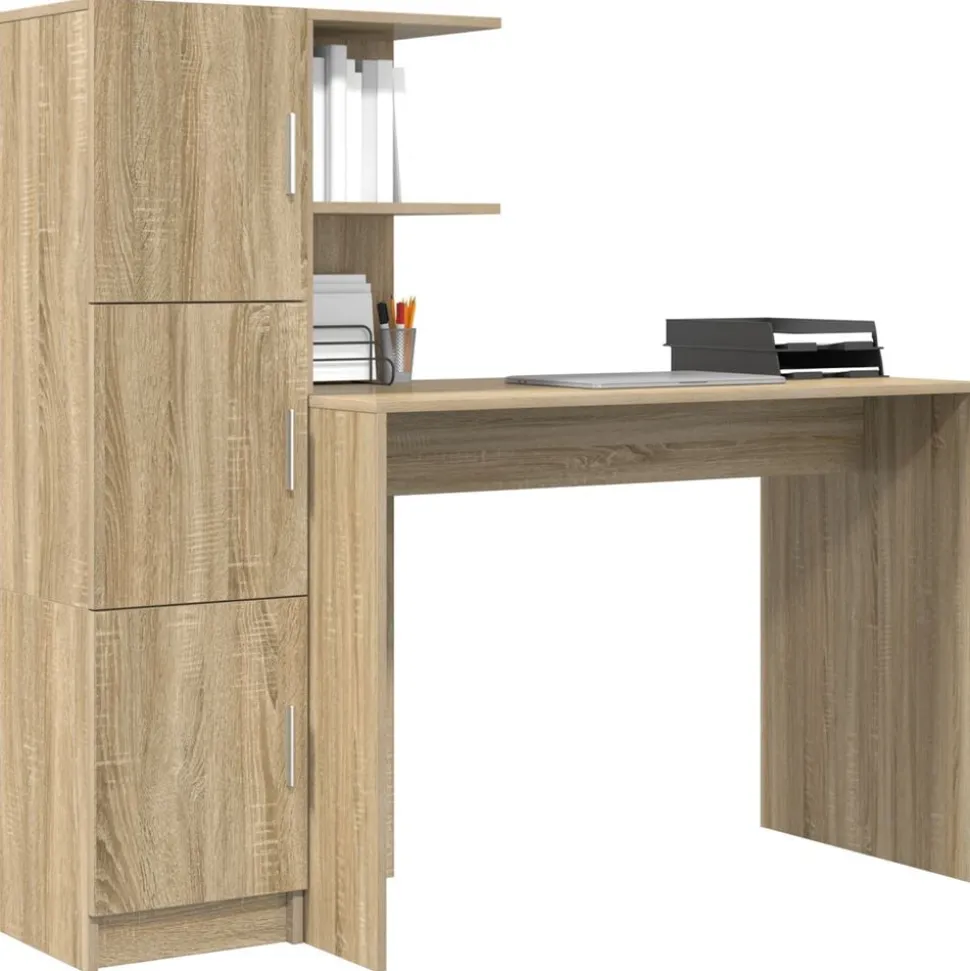 vidaXL Bureau 2 pcs Sonoma Eiken