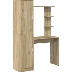 vidaXL Bureau 2 pcs Sonoma Eiken