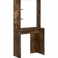 vidaXL Bureau Gerookt eiken 78,5 x 37 x 154,5 cm Bewerkt hout