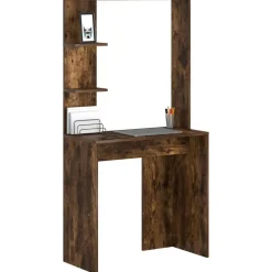 vidaXL Bureau Gerookt eiken 78,5 x 37 x 154,5 cm Bewerkt hout