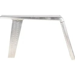 vidaXL Bureau luchtvaartstijl 112x50x76 cm metaal zilverkleurig