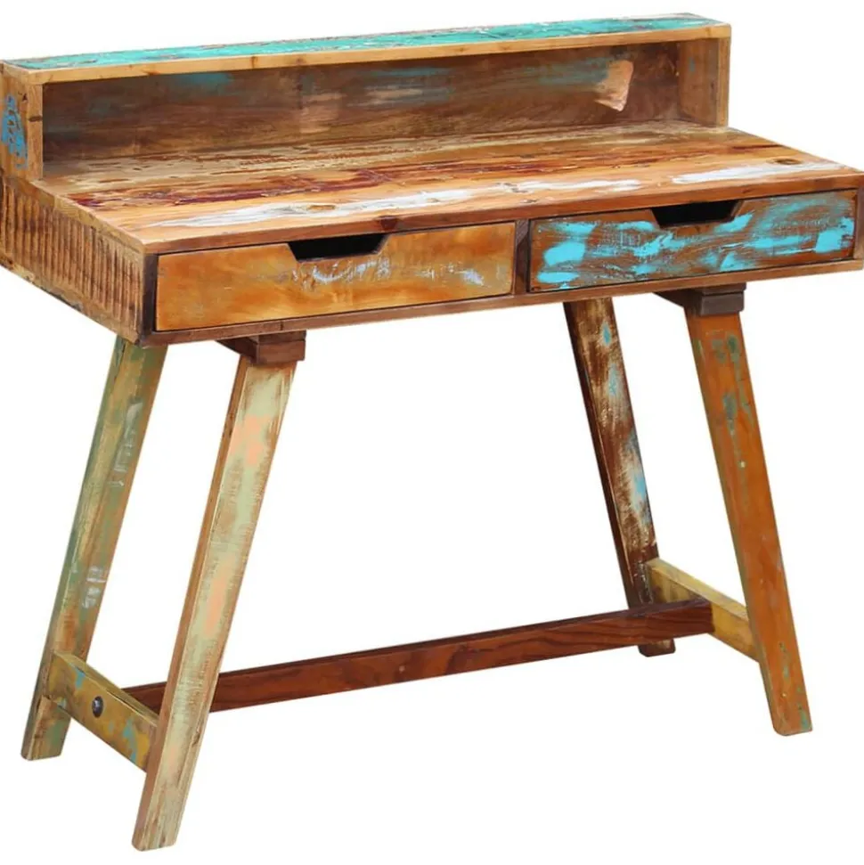 vidaXL Bureau massief gerecycled hout