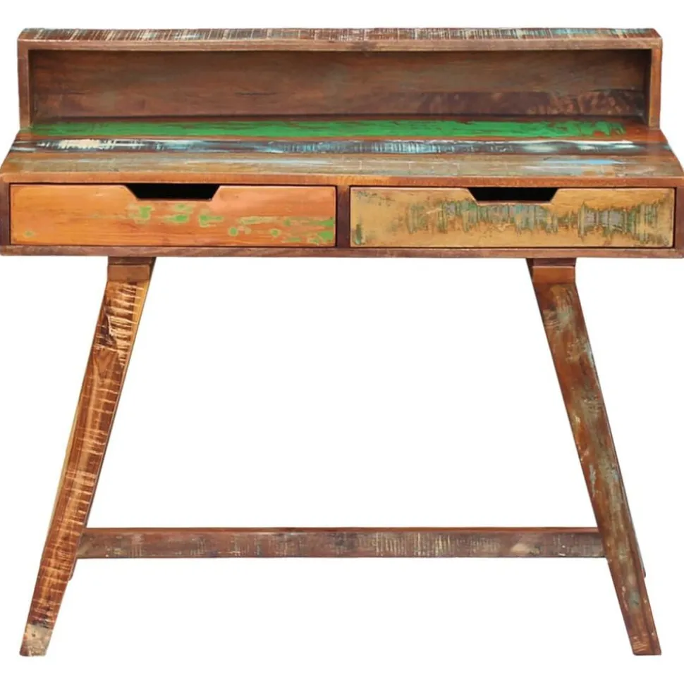 vidaXL Bureau massief gerecycled hout