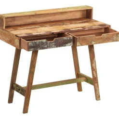 vidaXL Bureau massief gerecycled hout