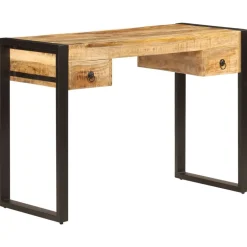 vidaXL Bureau met 2 lades 110x50x77 cm massief mangohout