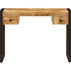 vidaXL Bureau met 2 lades 110x50x77 cm massief mangohout