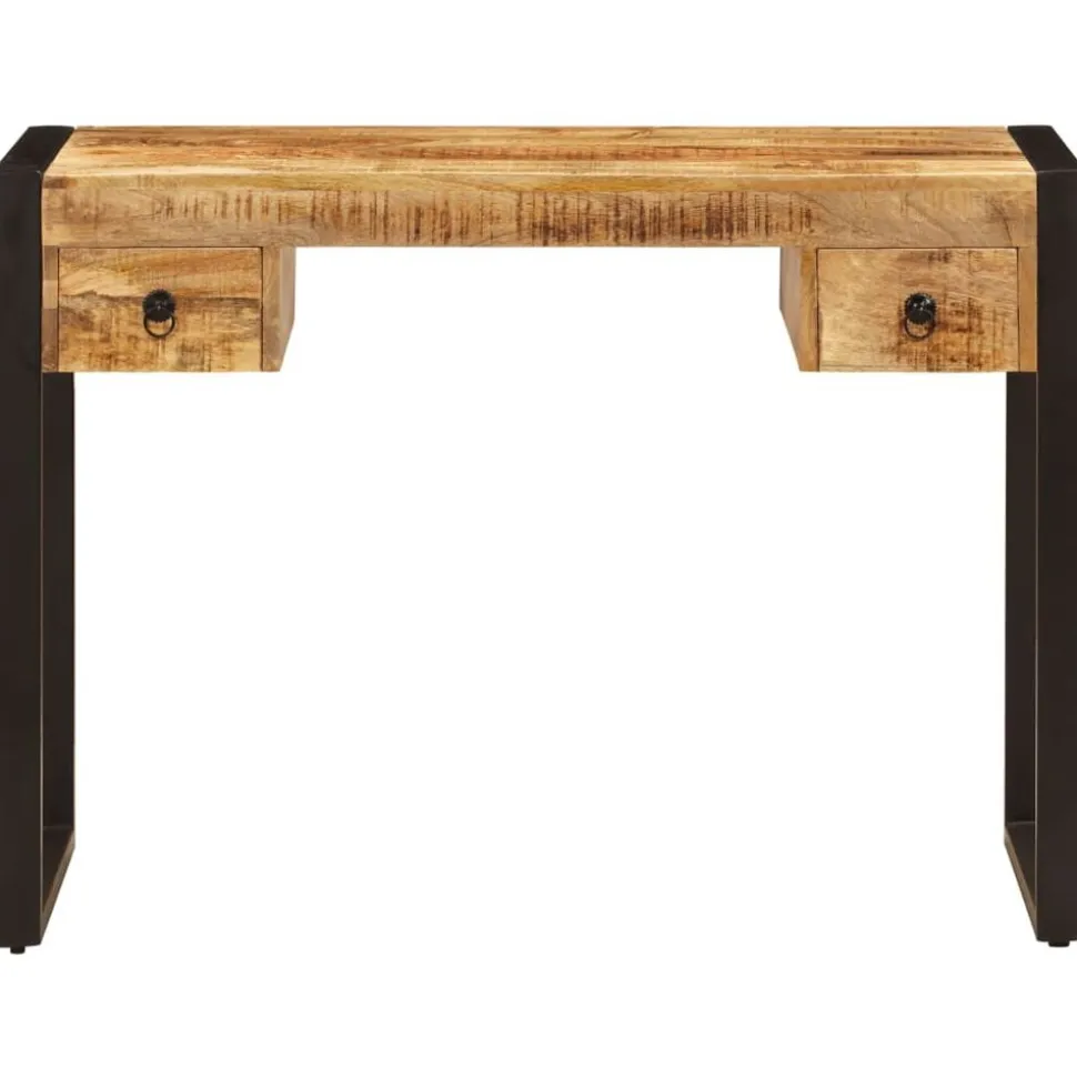vidaXL Bureau met 2 lades 110x50x77 cm massief mangohout