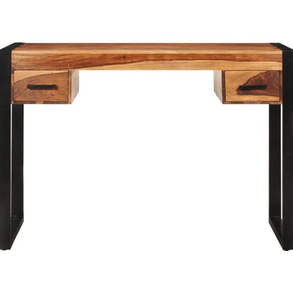 vidaXL Bureau met 2 lades 110x50x77 cm massief acaciahout