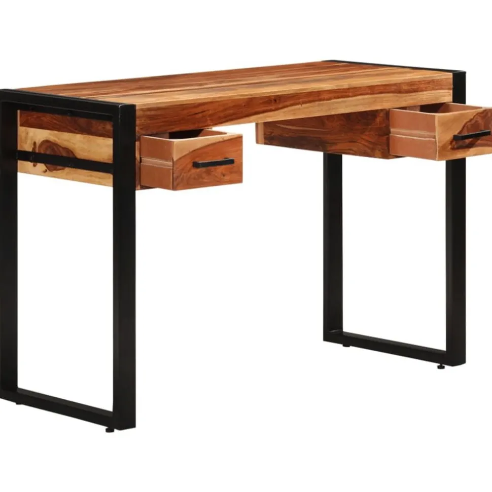vidaXL Bureau met 2 lades 110x50x77 cm massief acaciahout