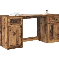 vidaXL Bureau met kast Oud Hout 154,5 x 50 x 75 cm Bewerkt hout