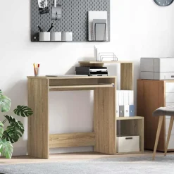 vidaXL Bureau met lade Sonoma Eiken 106 x 41 x 88.5 cm Bewerkt hout
