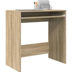 vidaXL Bureau met lade Sonoma Eiken 77.5 x 43 x 79 cm Bewerkt hout