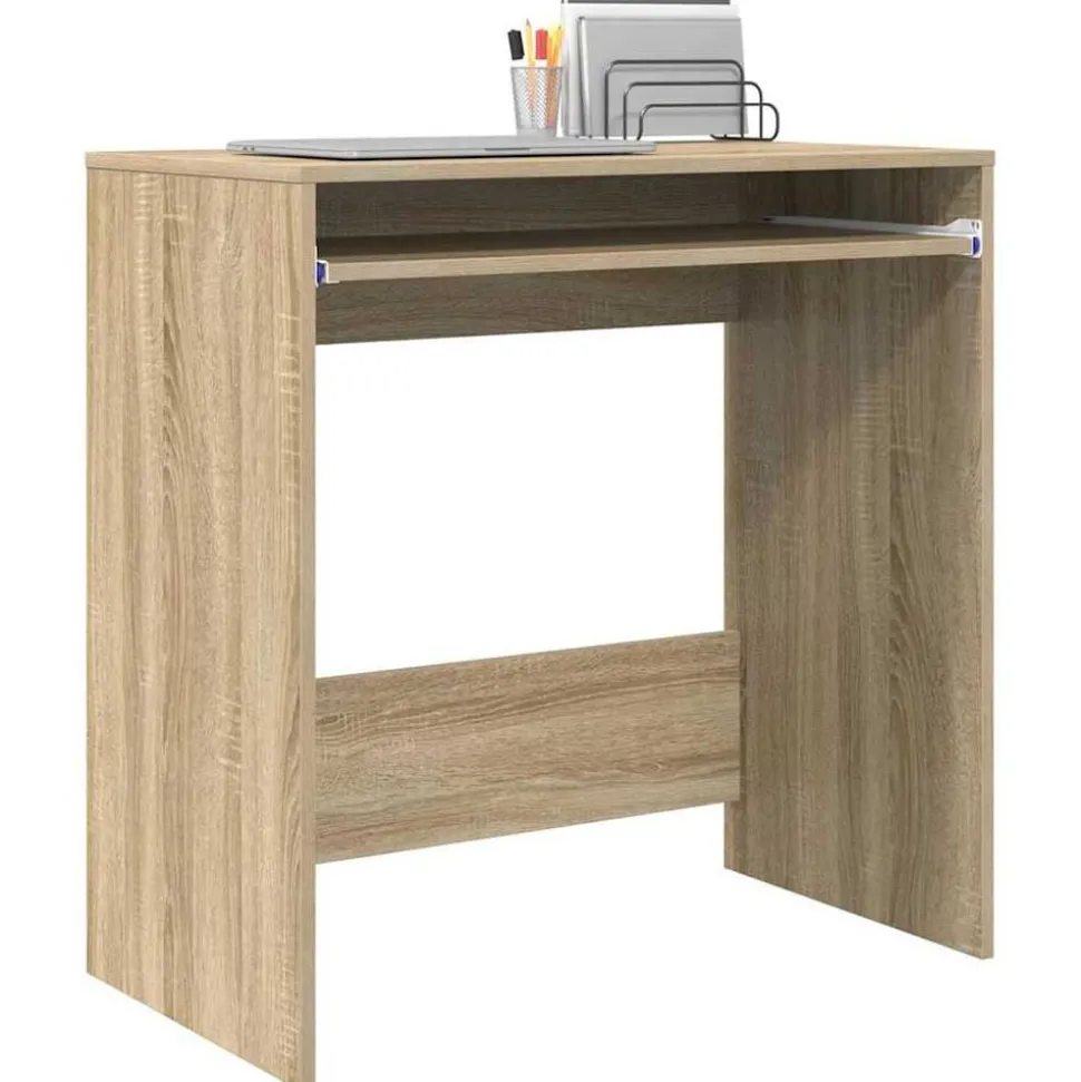 vidaXL Bureau met lade Sonoma Eiken 77.5 x 43 x 79 cm Bewerkt hout