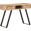 vidaXL Bureau met natuurlijke randen 107x45x79 cm massief acaciahout