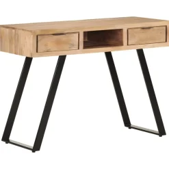 vidaXL Bureau met natuurlijke randen 107x45x79 cm massief acaciahout