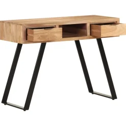 vidaXL Bureau met natuurlijke randen 107x45x79 cm massief acaciahout