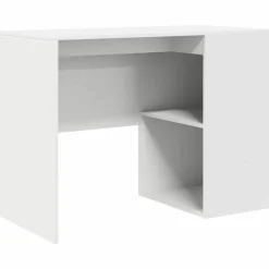 vidaXL Bureau met plank met opslag Wit 102 x 50 x 75 cm Bewerkt hout