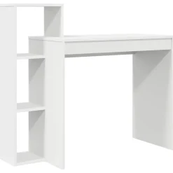 vidaXL Bureau met plank met opslag Wit 100 x 40 x 90 cm Bewerkt hout