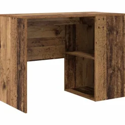 vidaXL Bureau met plank Oud Hout 102 x 50 x 75 cm Bewerkt hout