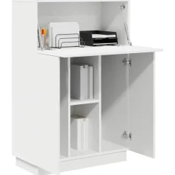 vidaXL Bureau met plank Wit 71,5 x 31,5 x 106,5 cm Bewerkt hout