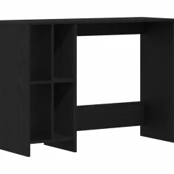 vidaXL Bureau met plank Zwart Eiken 102,5 x 35 x 75 cm Bewerkt hout