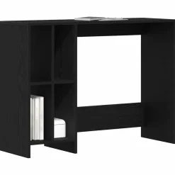 vidaXL Bureau met plank Zwart Eiken 102,5 x 35 x 75 cm Bewerkt hout