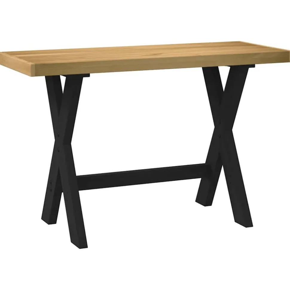 vidaXL Bureau NOAIN X-vormige poten 120x50x75 cm massief hout