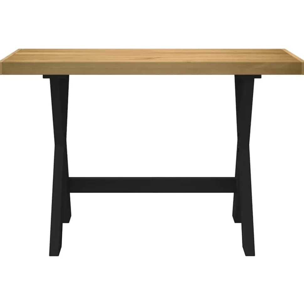 vidaXL Bureau NOAIN X-vormige poten 120x50x75 cm massief hout