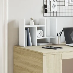 vidaXL Bureau organiser 34,5x15,5x35,5 cm bewerkt hout wit