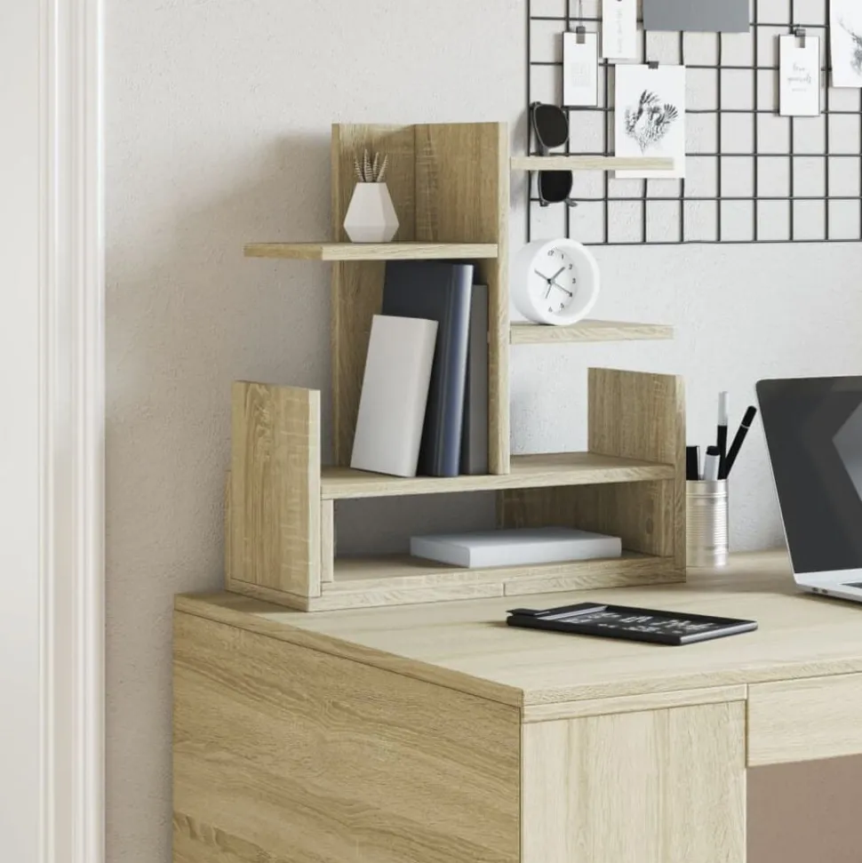 vidaXL Bureau organiser 49x20x52,5 cm bewerkt hout sonoma eikenkleurig
