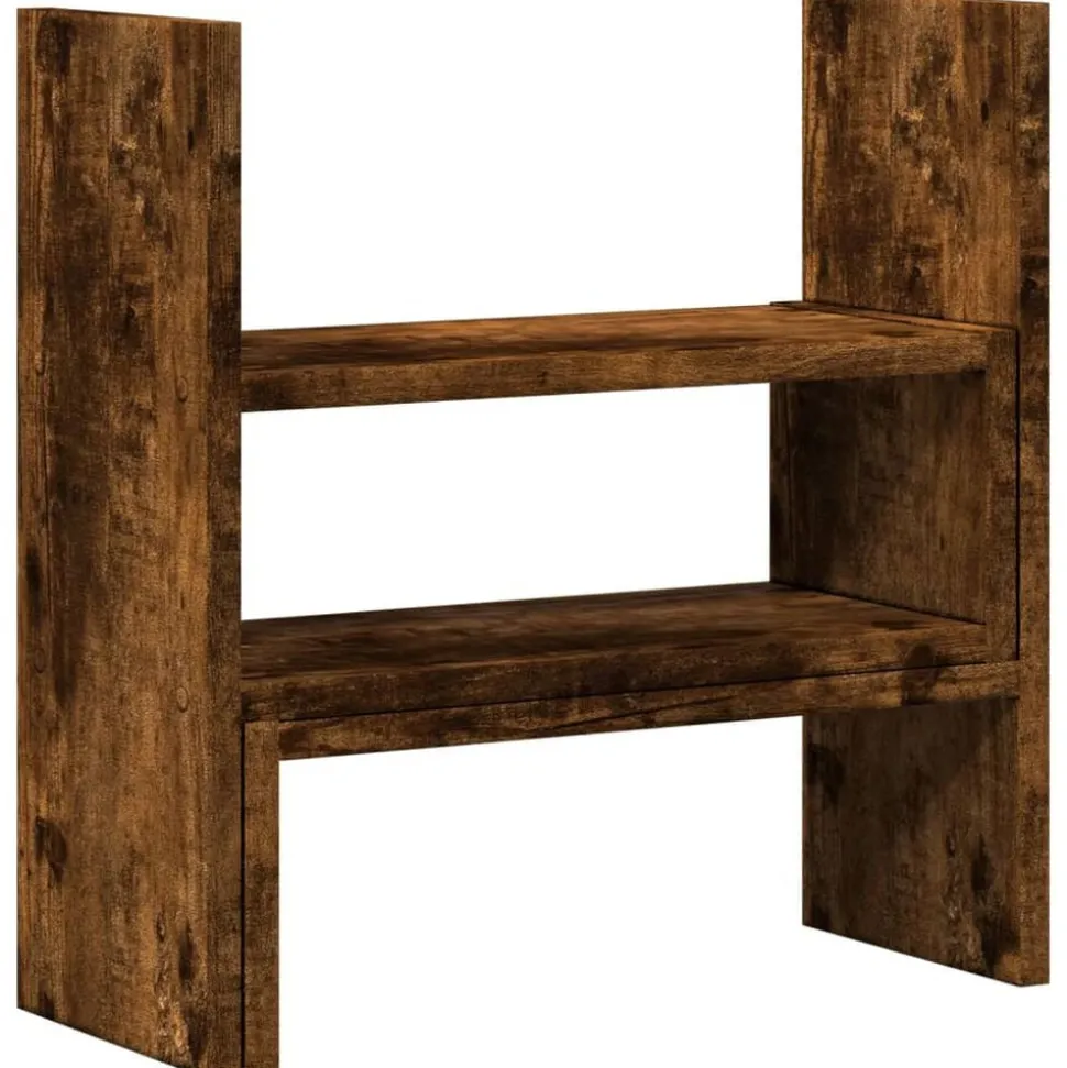 vidaXL Bureau organiser 40x17x41 cm bewerkt hout gerookt eikenkleur