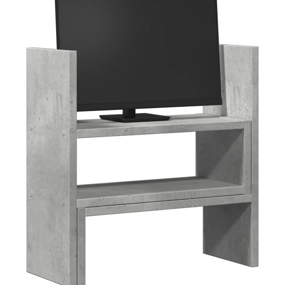 vidaXL Bureau organiser 40x17x41 cm bewerkt hout betongrijs