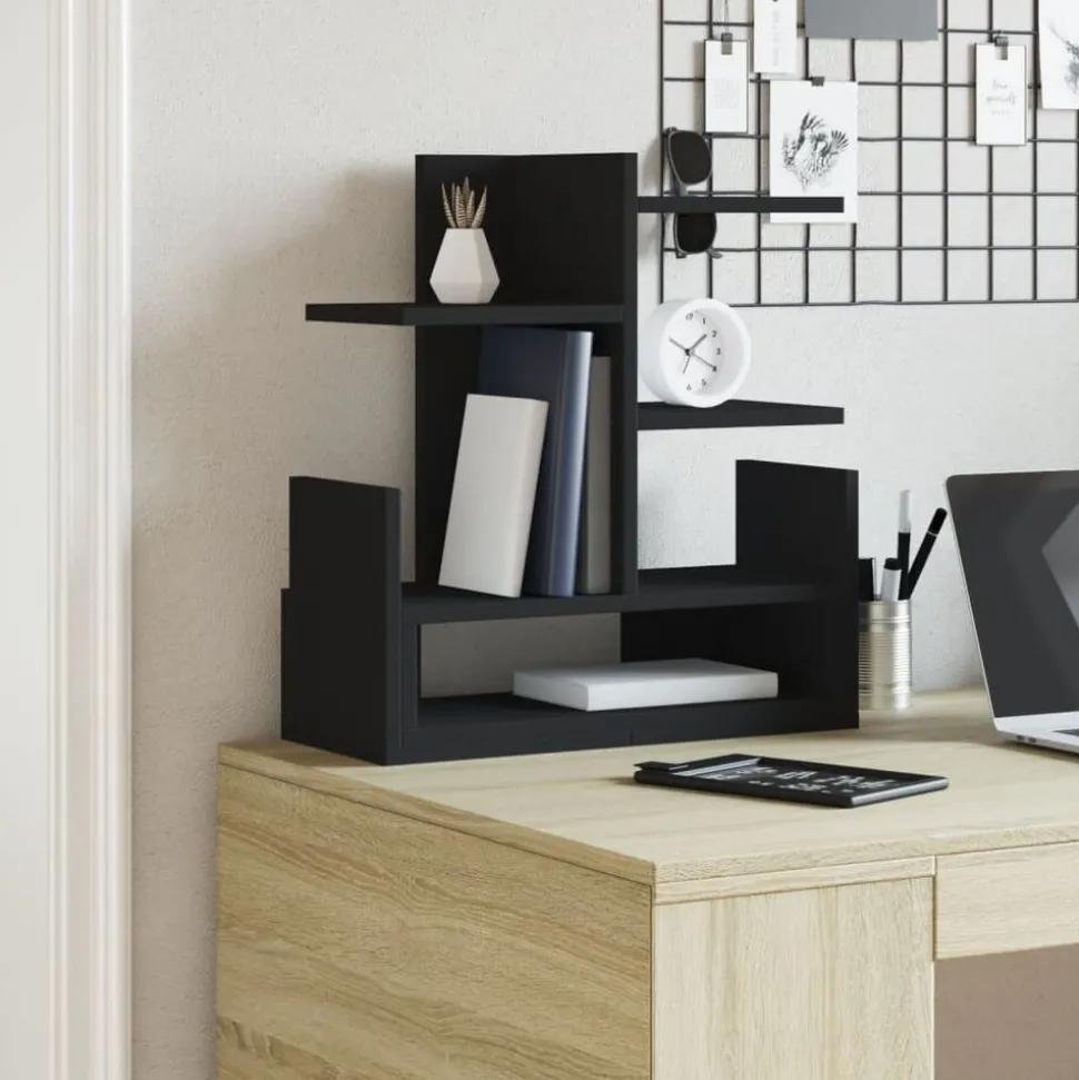 vidaXL Bureau organiser 49x20x52,5 cm bewerkt hout zwart