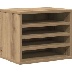 vidaXL Bureau Organizer Artisan Eiken 36 x 26 x 29,5 cm Bewerkt hout