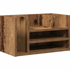 vidaXL Bureau Organizer Oudhout 44,5 x 24 x 25 cm Bewerkt hout