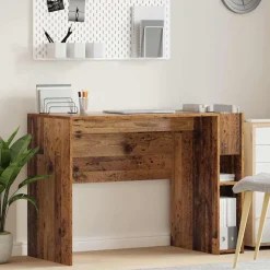 vidaXL Bureau Oudhout 109 x 50 x 78 cm Bewerkt hout
