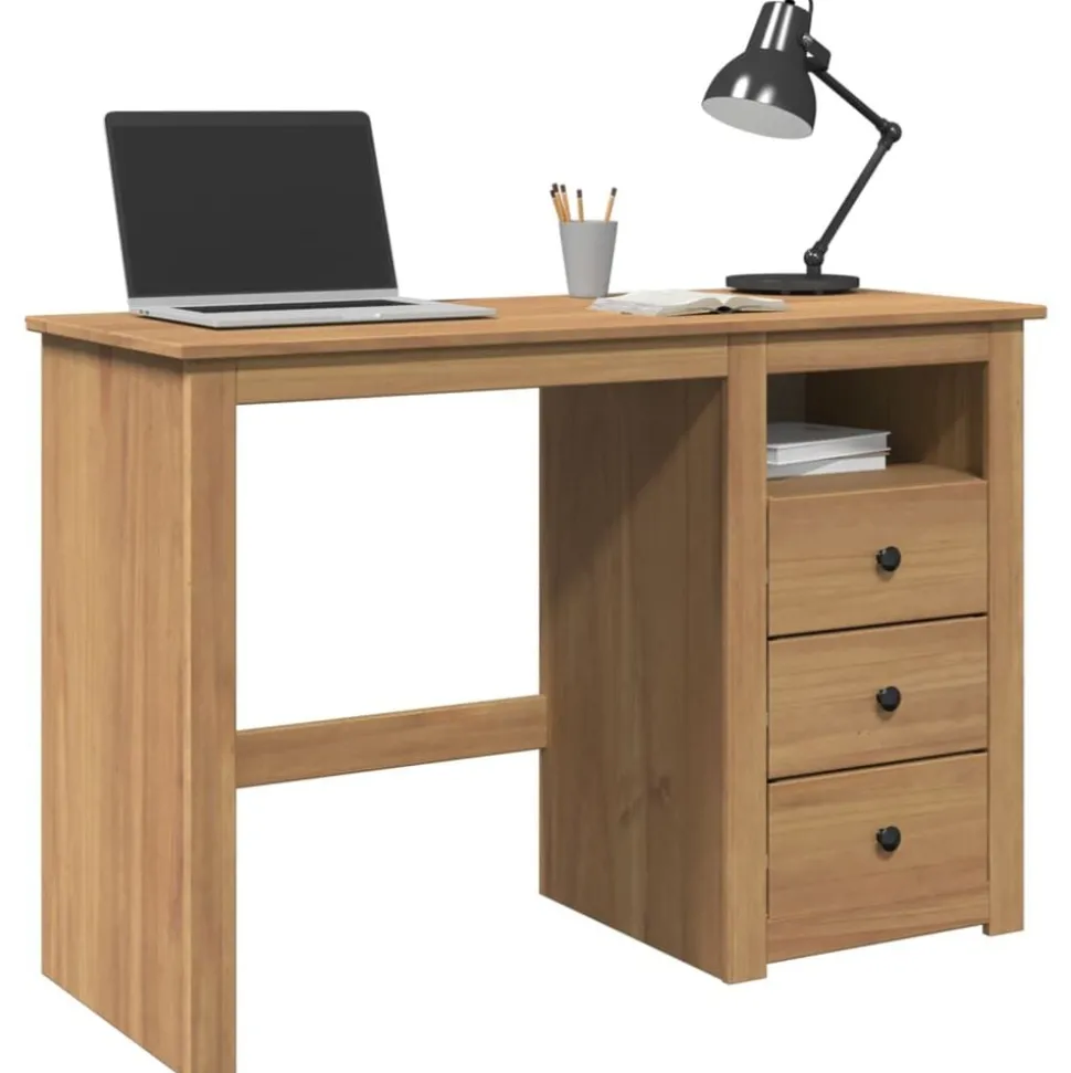 vidaXL Bureau PANAMA 112x45x75 cm massief grenenhout