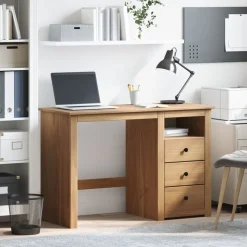 vidaXL Bureau PANAMA 112x45x75 cm massief grenenhout