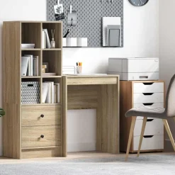 vidaXL Bureau Sonoma Eiken 60 x 40 x 76 cm